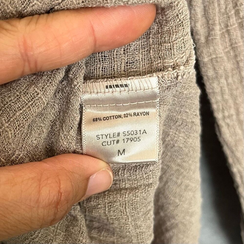 M. Rena Boho Lagenlook Gauze Tunic Womens Medium Beachy Artsy Breezy Made in USA - Picture 8 of 13